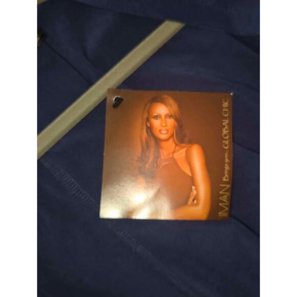 IMAN Global Chic Open Front Cardigan – Navy Blue, Size L (NWT) - Picture 3 of 5